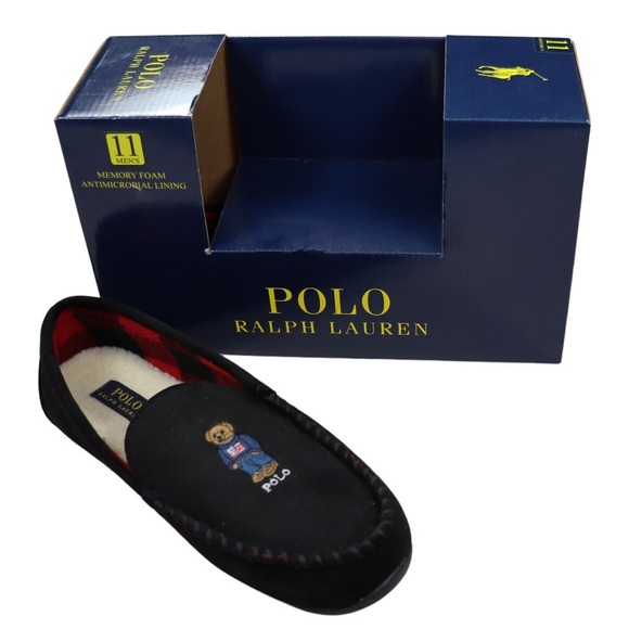 Polo Ralph Lauren Americana Bear Slippers - Picture 1 of 3